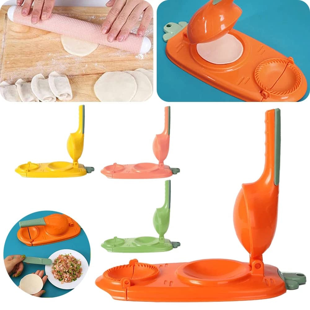 2-in-1 Dumpling Maker – Press & Fold Mold, Food-Grade & Dishwasher Safe