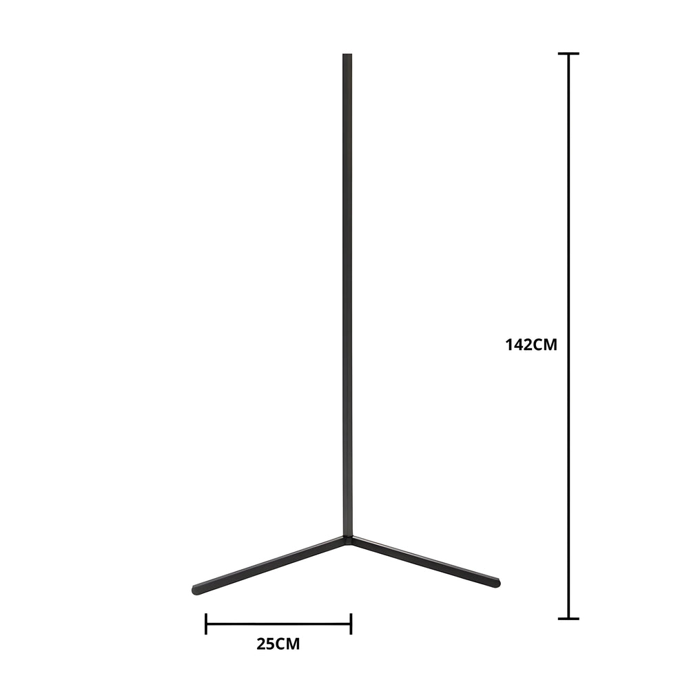 LED Corner Floor Lamp – Dimmable, Remote Control, 3 Color Temperatures, 142cm