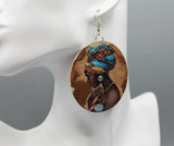 Handcrafted Afrocentric Wooden Drop Earrings | Lightweight Statement Jewelry for Unique Style