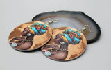 Handcrafted Afrocentric Wooden Drop Earrings | Lightweight Statement Jewelry for Unique Style