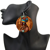 Handcrafted Afrocentric Wooden Drop Earrings | Lightweight Statement Jewelry for Unique Style