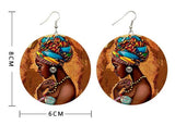 Handcrafted Afrocentric Wooden Drop Earrings | Lightweight Statement Jewelry for Unique Style