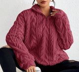 Women's cable-knit sweater, view 5