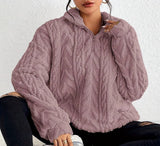 Women's cable-knit sweater, view 6