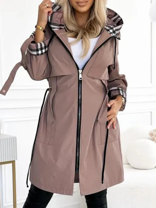 Women's hooded coat, view 2