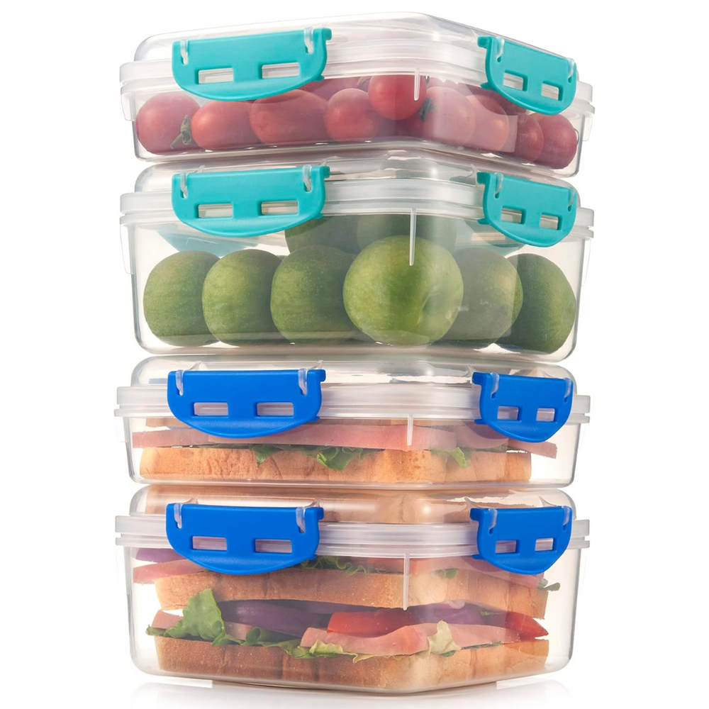 Air-Tight Lunch Tubs (4-Pack) - Meal Prep Containers by LunchVault | Leak-Proof, BPA-Free, Perfect for On-the-Go