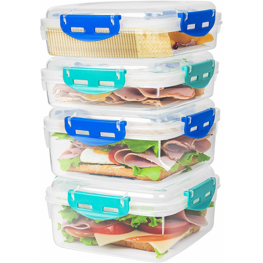 Air-Tight Lunch Tubs (4-Pack) - Meal Prep Containers by LunchVault