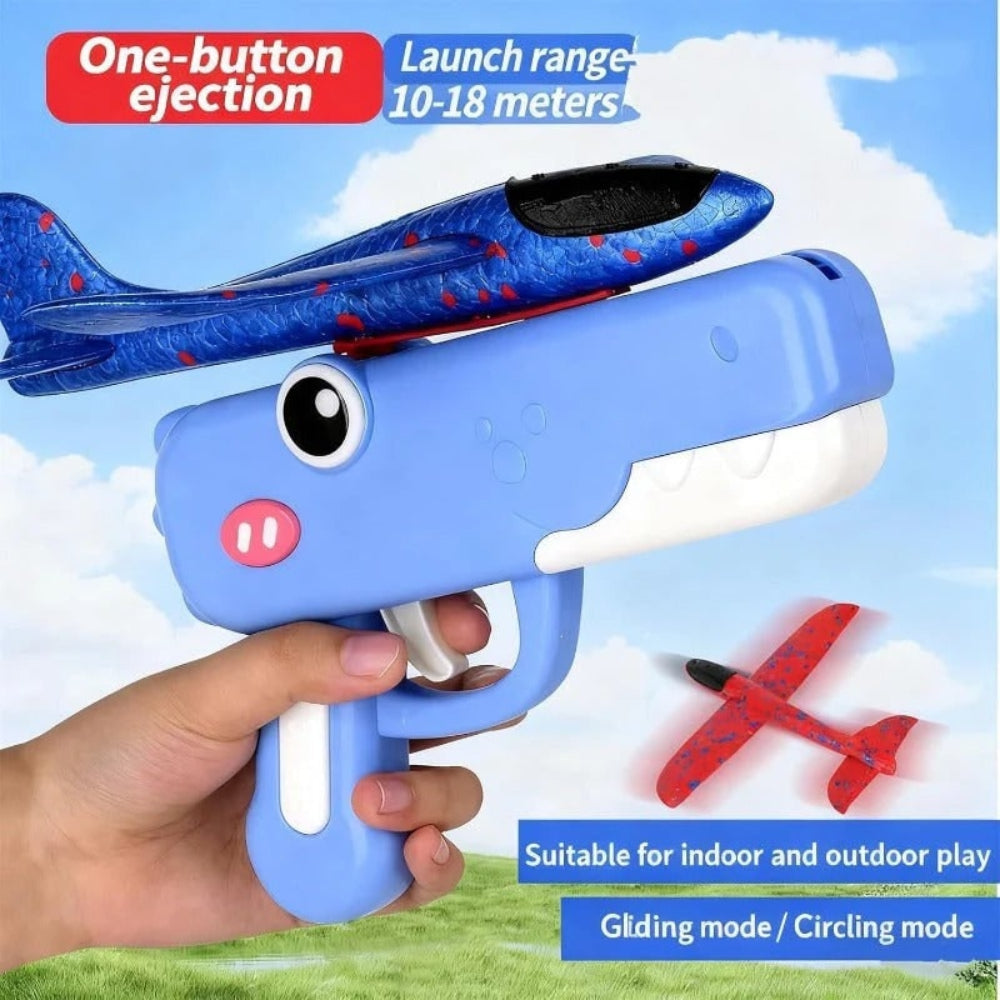 Airplane Launch Toy Catapult Glider Indoor Outdoor Fun