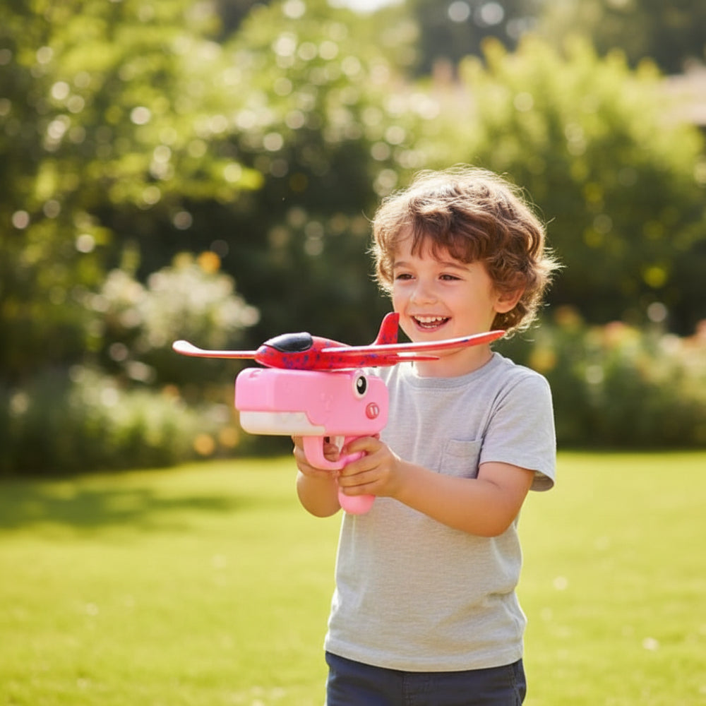 Airplane Launch Toy Catapult Glider Indoor Outdoor Fun