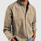 Dorian Men's Denim Shirt – Light Brown