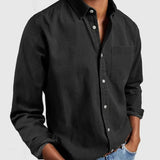 Dorian Men's Denim Shirt – Black