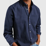 Dorian Men's Denim Shirt – Dark Blue