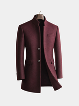 Men's high neck coat, view 1