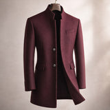 Men's high neck coat, view 2