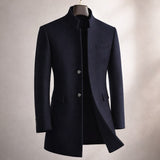 Men's high neck coat, view 3