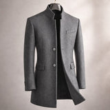 Men's high neck coat, view 4