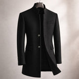 Men's high neck coat, view 5