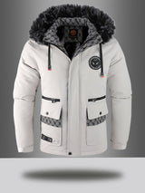 Men's hooded coat, view 1