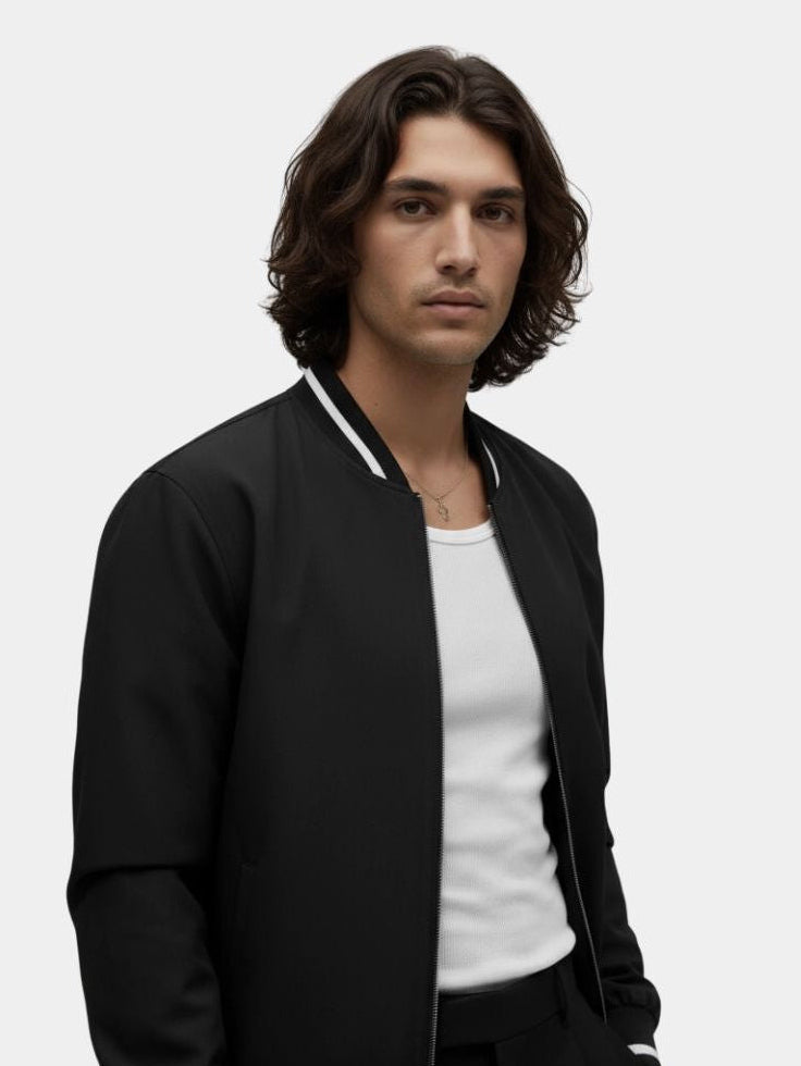 Men's oversized bomber jacket, view 2