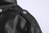 Men's zip-up leather jacket, view 5