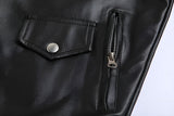 Men's zip-up leather jacket, view 6