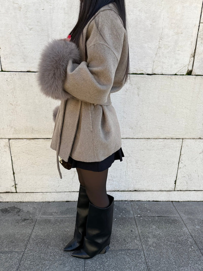 Women's belted coat, view 2