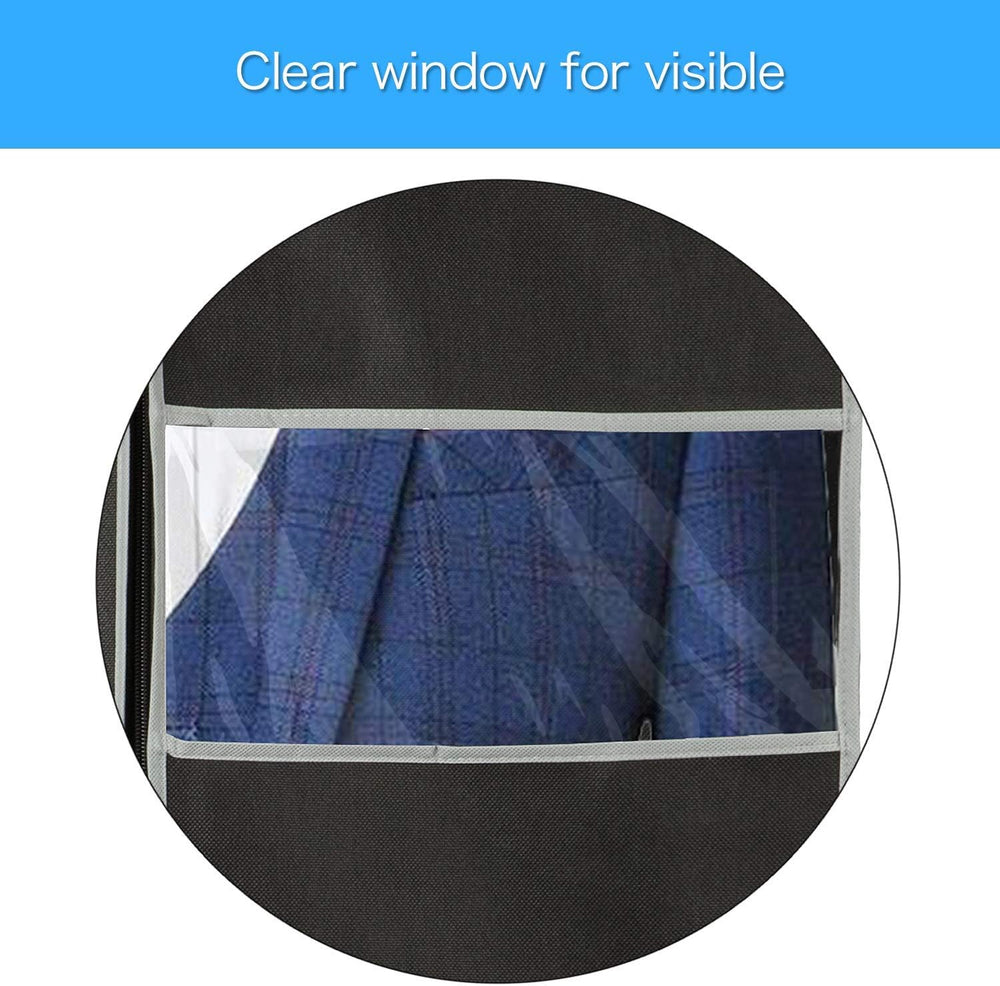 10-Pack Breathable Clothing Storage Covers with Window – Durable Garment Protection Set