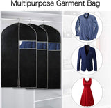 10-Pack Breathable Clothing Storage Covers with Window – Durable Garment Protection Set