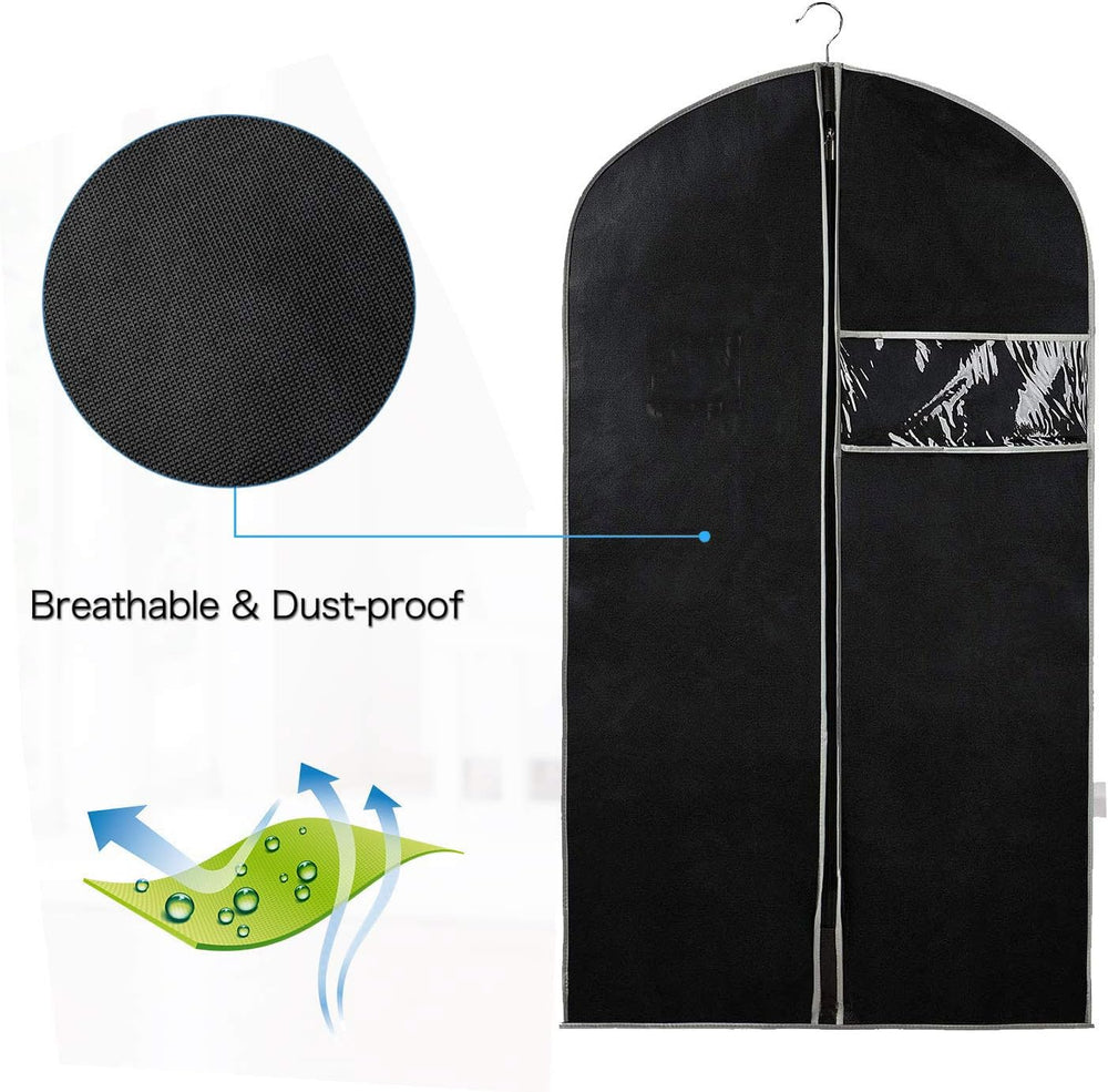 10-Pack Breathable Clothing Storage Covers with Window – Durable Garment Protection Set