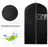 10-Pack Breathable Clothing Storage Covers with Window – Durable Garment Protection Set