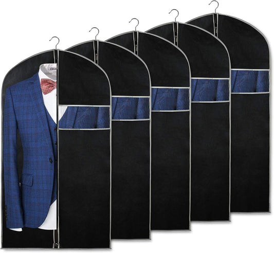 10-Pack Breathable Clothing Storage Covers with Window – Durable Garment Protection Set