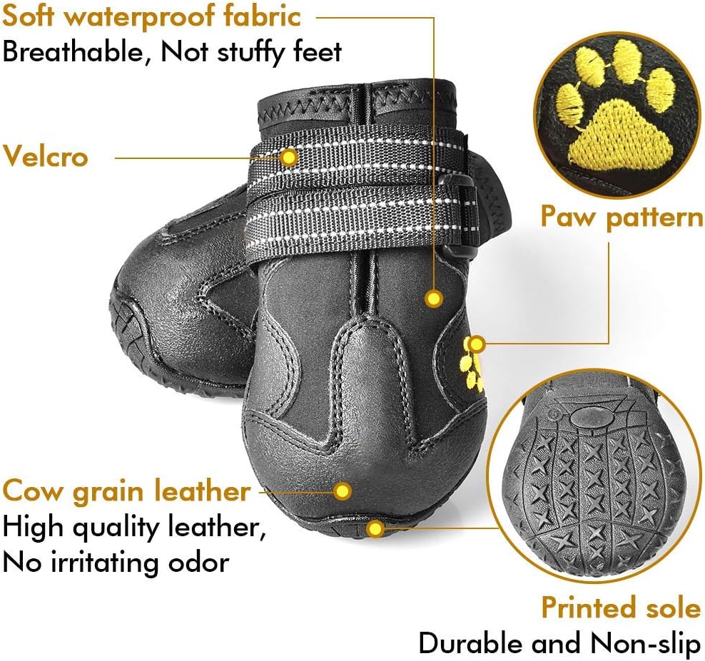 All-Weather Dog Boots for Ultimate Protection & Comfort - Perfect for Safe Outdoor Adventures