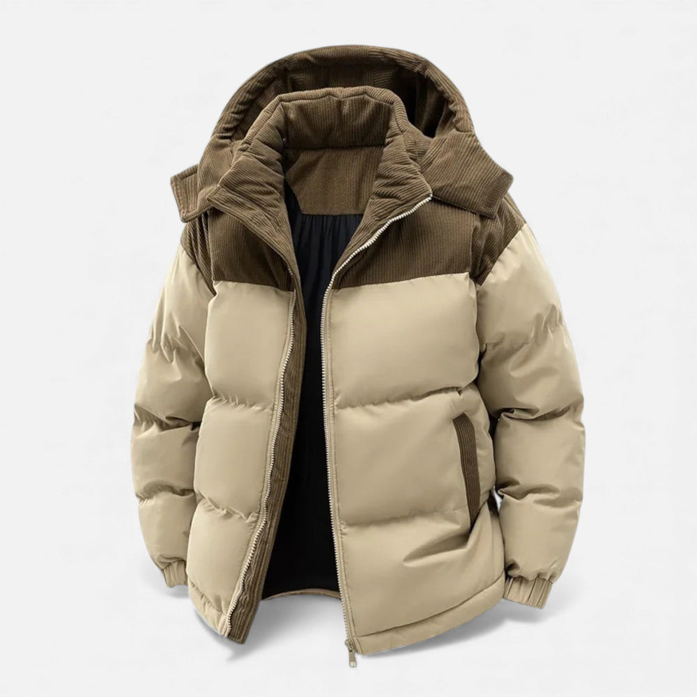 Men's high neck coat, view 1