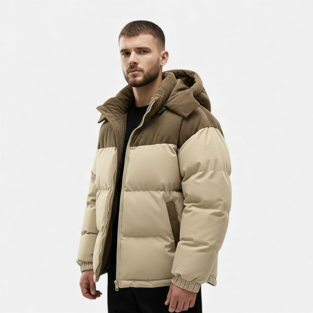 Men's high neck coat, view 2