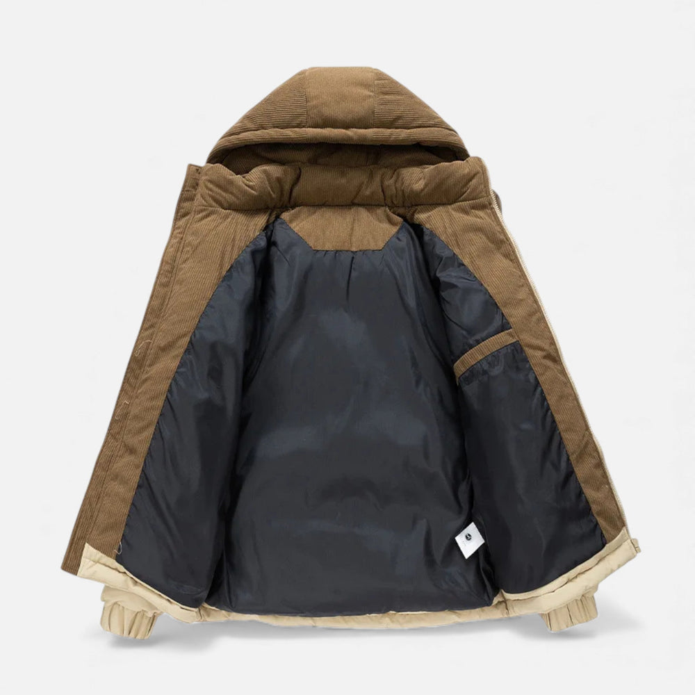 Men's high neck coat, view 4