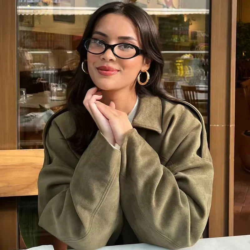 Women's oversized bomber jacket, view 2