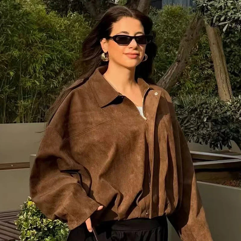 Women's oversized bomber jacket, view 5