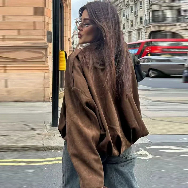 Women's oversized bomber jacket, view 6