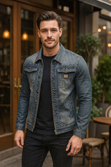 Men's zip-up coat, view 3