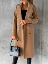 Women's double-breasted coat, view 2