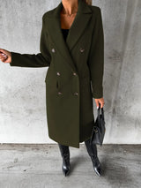 Women's double-breasted coat, view 3