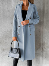 Women's double-breasted coat, view 4