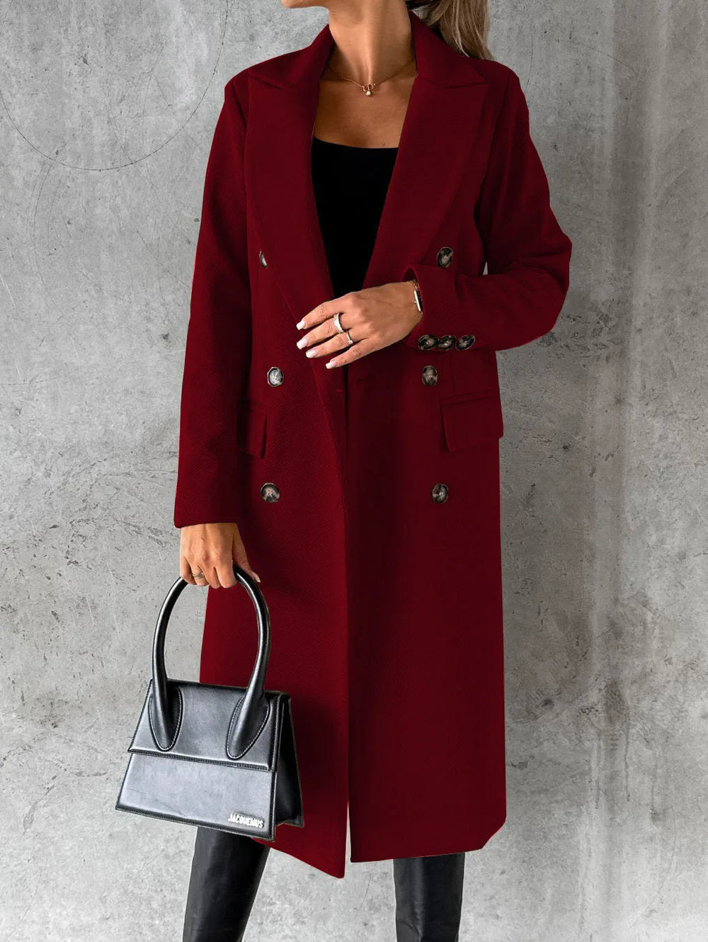 Women's double-breasted coat, view 5