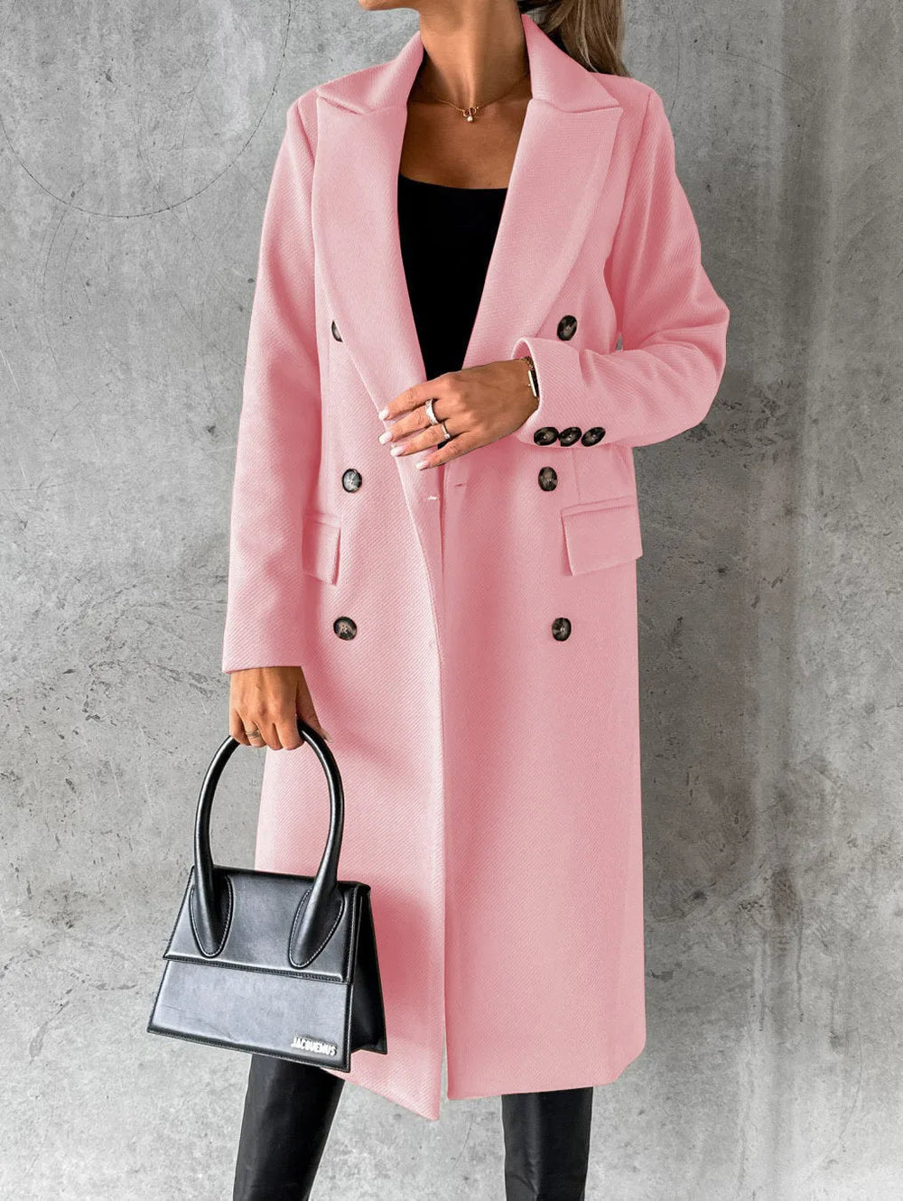 Women's double-breasted coat, view 6