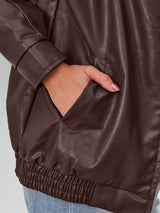 Women's oversized leather jacket, view 5