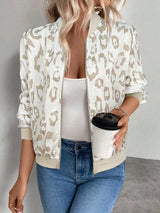 Women's high neck bomber jacket, view 3