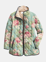 Women's quilted puffer jacket, view 1