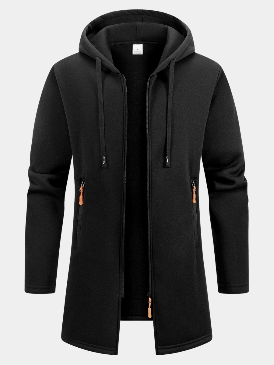 Men's hooded coat, view 1