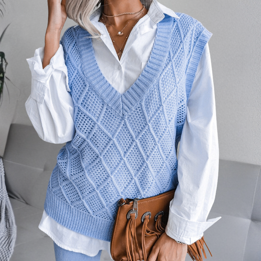 Angeza Women's Trendy Knitted Sweater - Stylish & Cozy Knitwear for Every Season