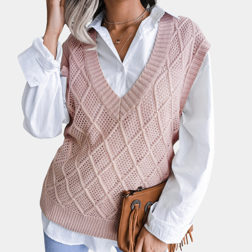 Angeza Women's Trendy Knitted Sweater - Stylish & Cozy Knitwear for Every Season